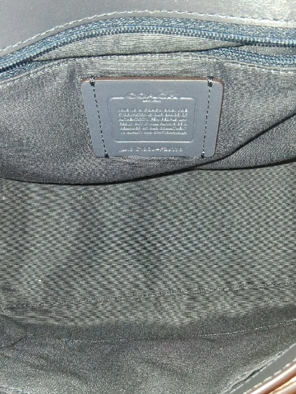 Coach Faye Leather & Suede Crossbody — NAVY BLUE & TAN - Picture 7 of 16